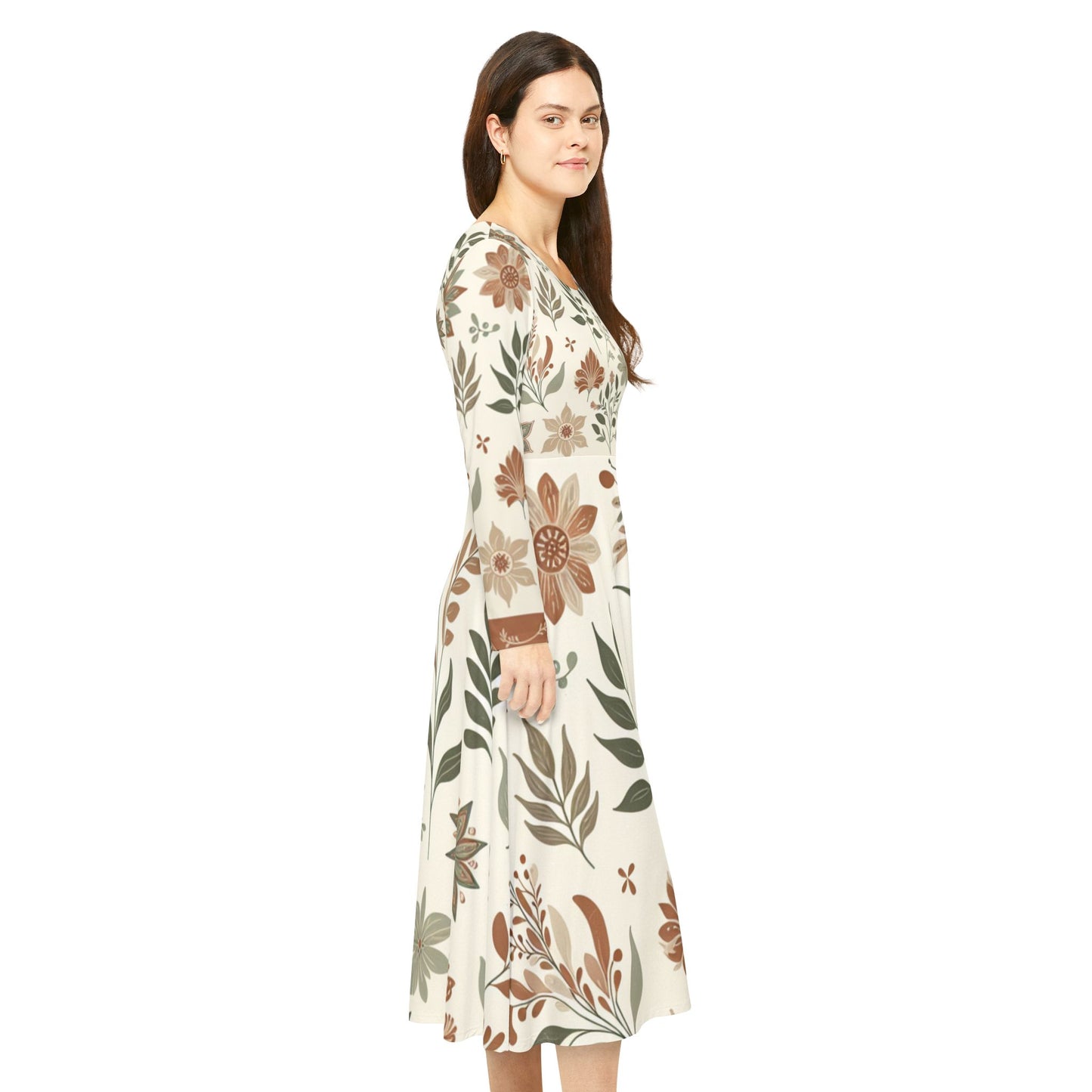 Women's Long Sleeve Dance Dress (AOP)