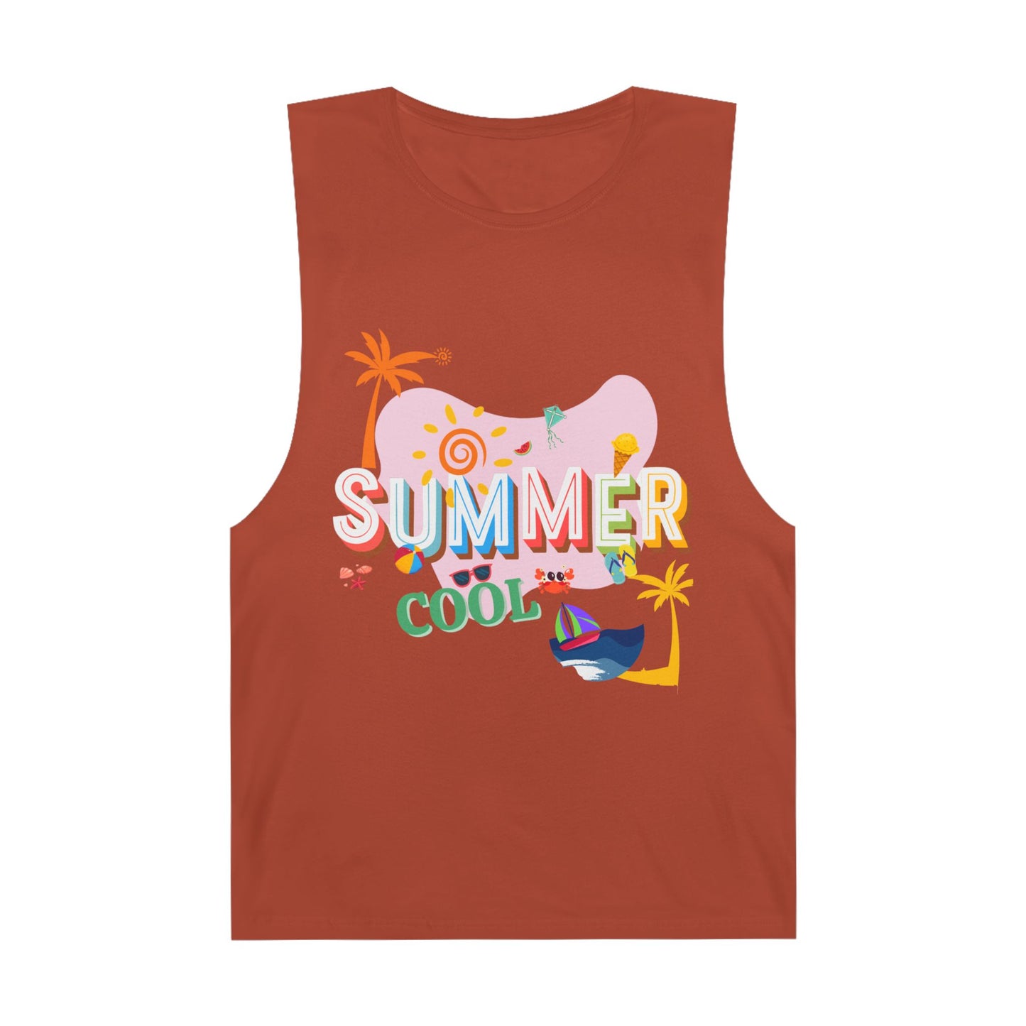 Unisex Summer Cool Tank, Casual Summer Top, Graphic Tank Top, Vacation Wear, Beach Outfit, Trendy Sleeveless Tee