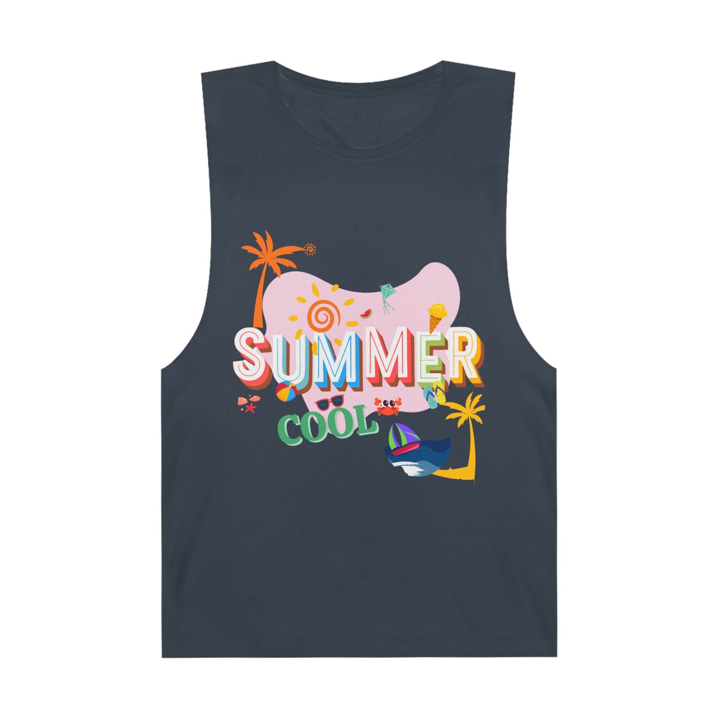 Unisex Summer Cool Tank, Casual Summer Top, Graphic Tank Top, Vacation Wear, Beach Outfit, Trendy Sleeveless Tee