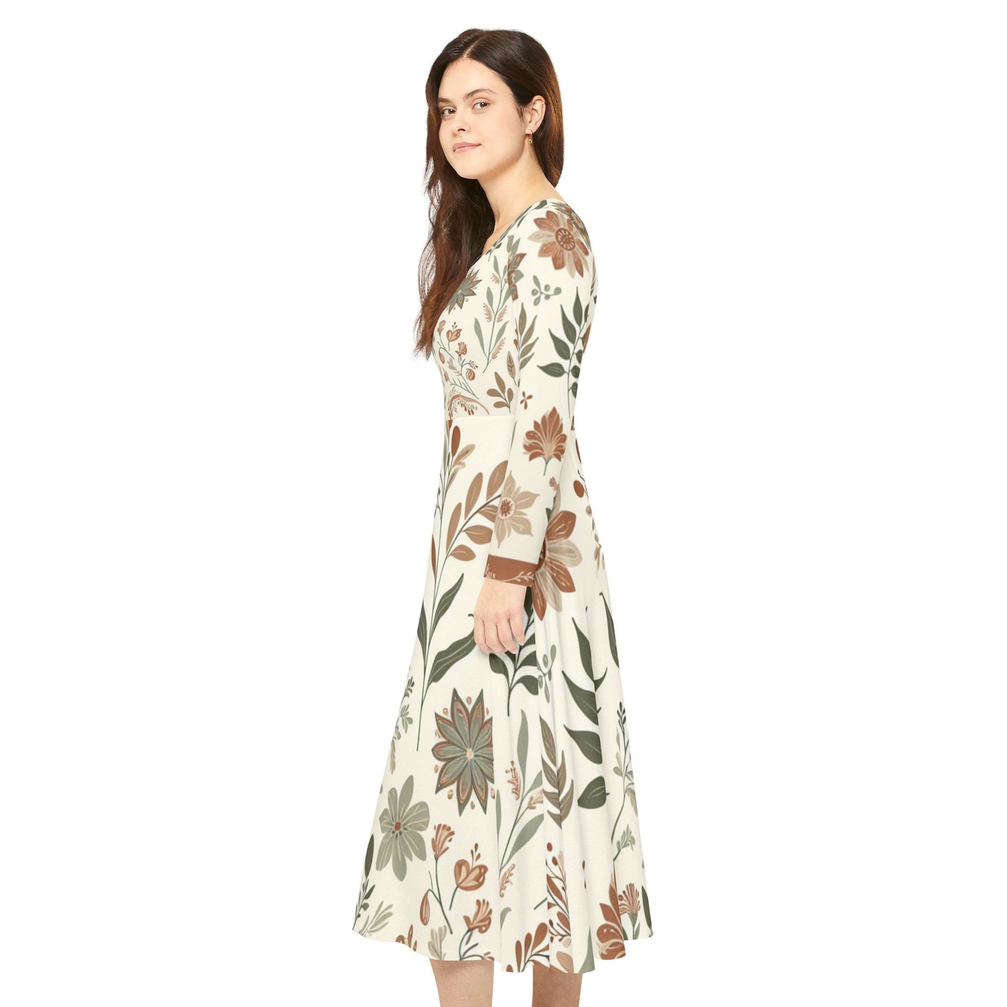 Women's Long Sleeve Dance Dress (AOP)