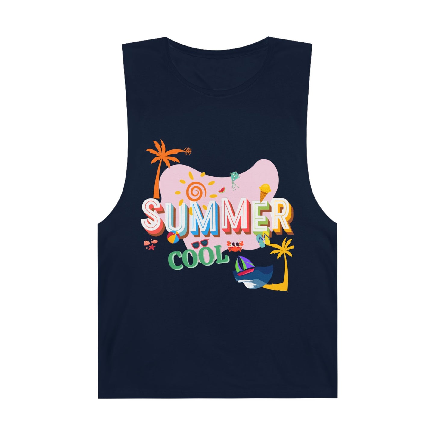 Unisex Summer Cool Tank, Casual Summer Top, Graphic Tank Top, Vacation Wear, Beach Outfit, Trendy Sleeveless Tee