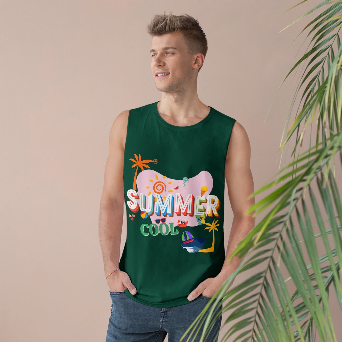 Unisex Summer Cool Tank, Casual Summer Top, Graphic Tank Top, Vacation Wear, Beach Outfit, Trendy Sleeveless Tee