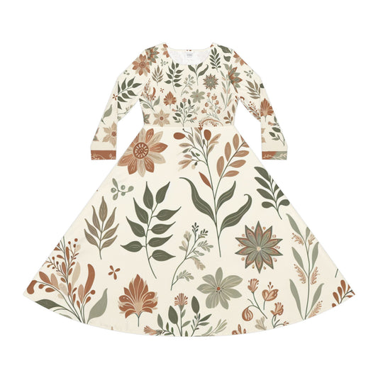 Women's Long Sleeve Dance Dress (AOP)