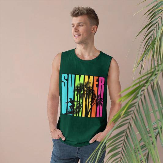 Sunset Surf Vibes Summer Tank Top- Rainbow Beachwear