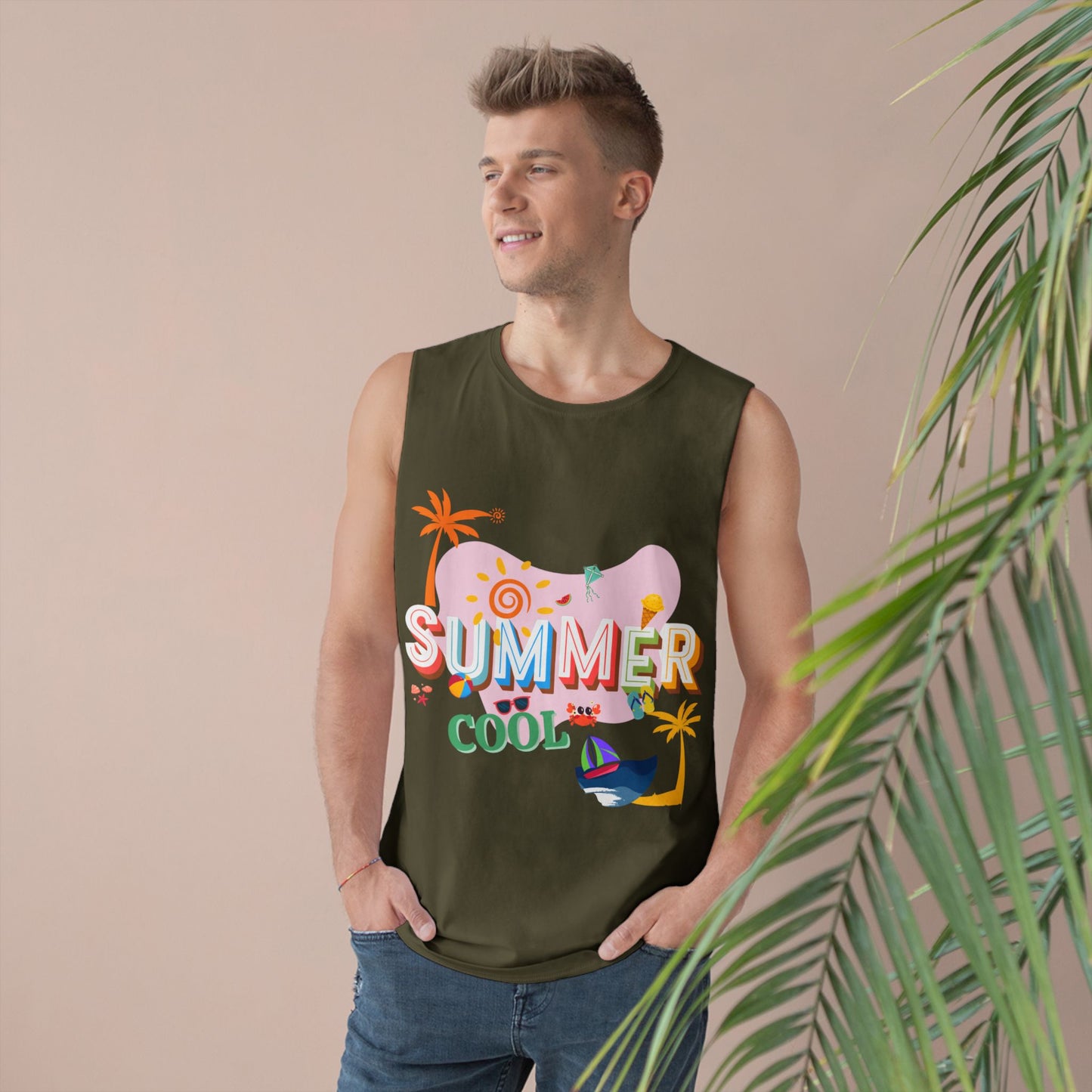 Unisex Summer Cool Tank, Casual Summer Top, Graphic Tank Top, Vacation Wear, Beach Outfit, Trendy Sleeveless Tee