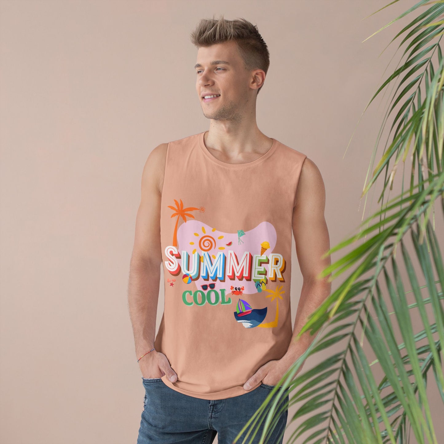 Unisex Summer Cool Tank, Casual Summer Top, Graphic Tank Top, Vacation Wear, Beach Outfit, Trendy Sleeveless Tee