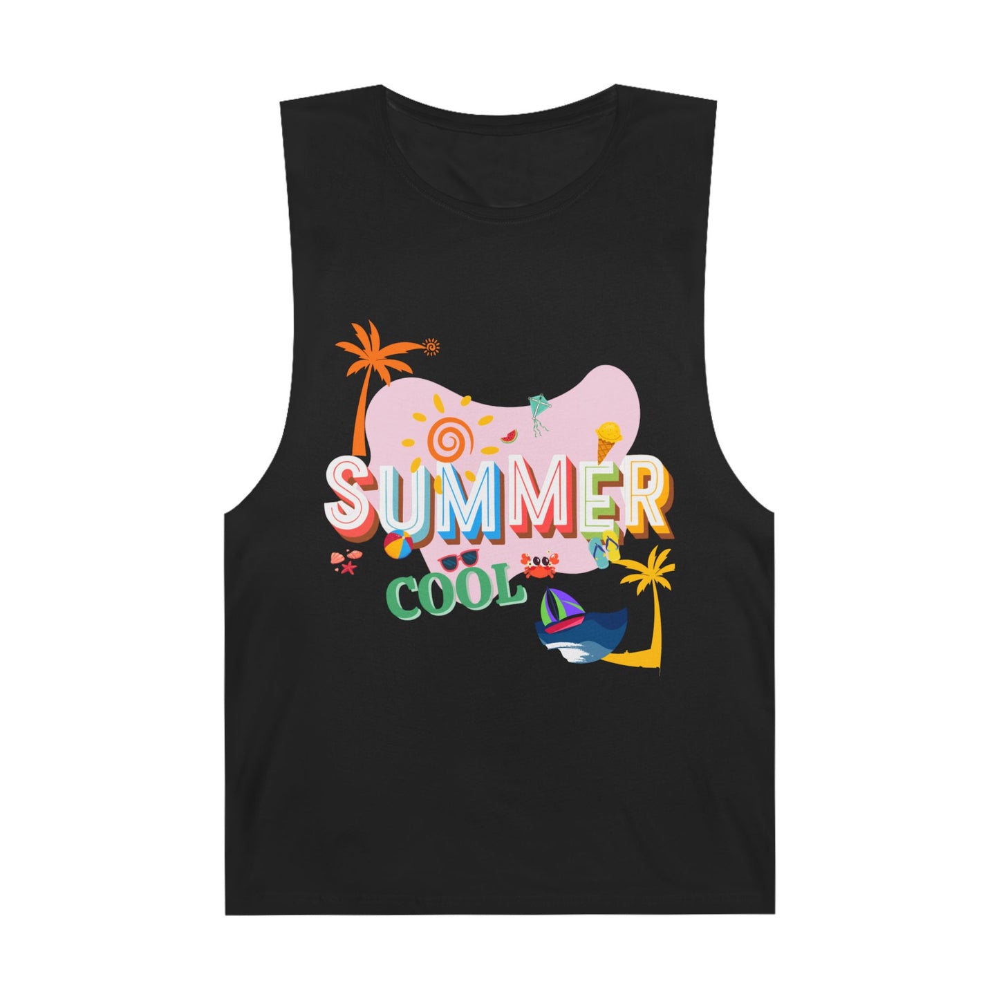 Unisex Summer Cool Tank, Casual Summer Top, Graphic Tank Top, Vacation Wear, Beach Outfit, Trendy Sleeveless Tee